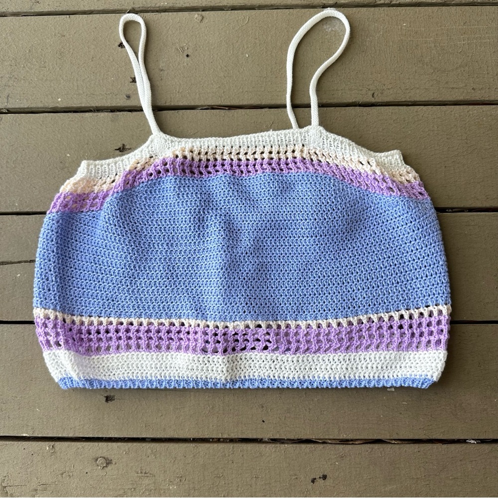 SHEIN Crochet Crop Top Size Medium